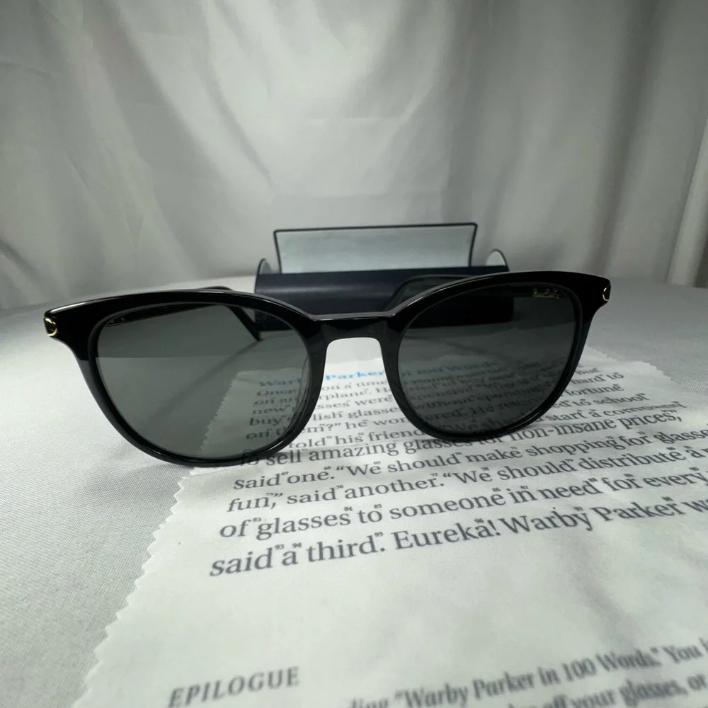 Warby Parker Durand M 3102 Black Sunglasses and Case - Picture 2 of 10